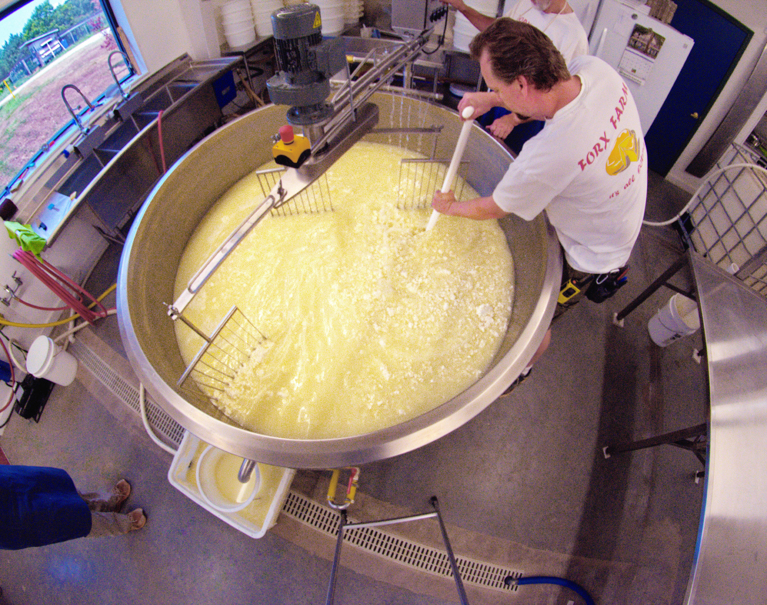 Stirring a vat of liquid