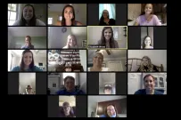 Screenshot of a Zoom meeting with youth leaders