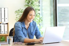 Woman with laptop